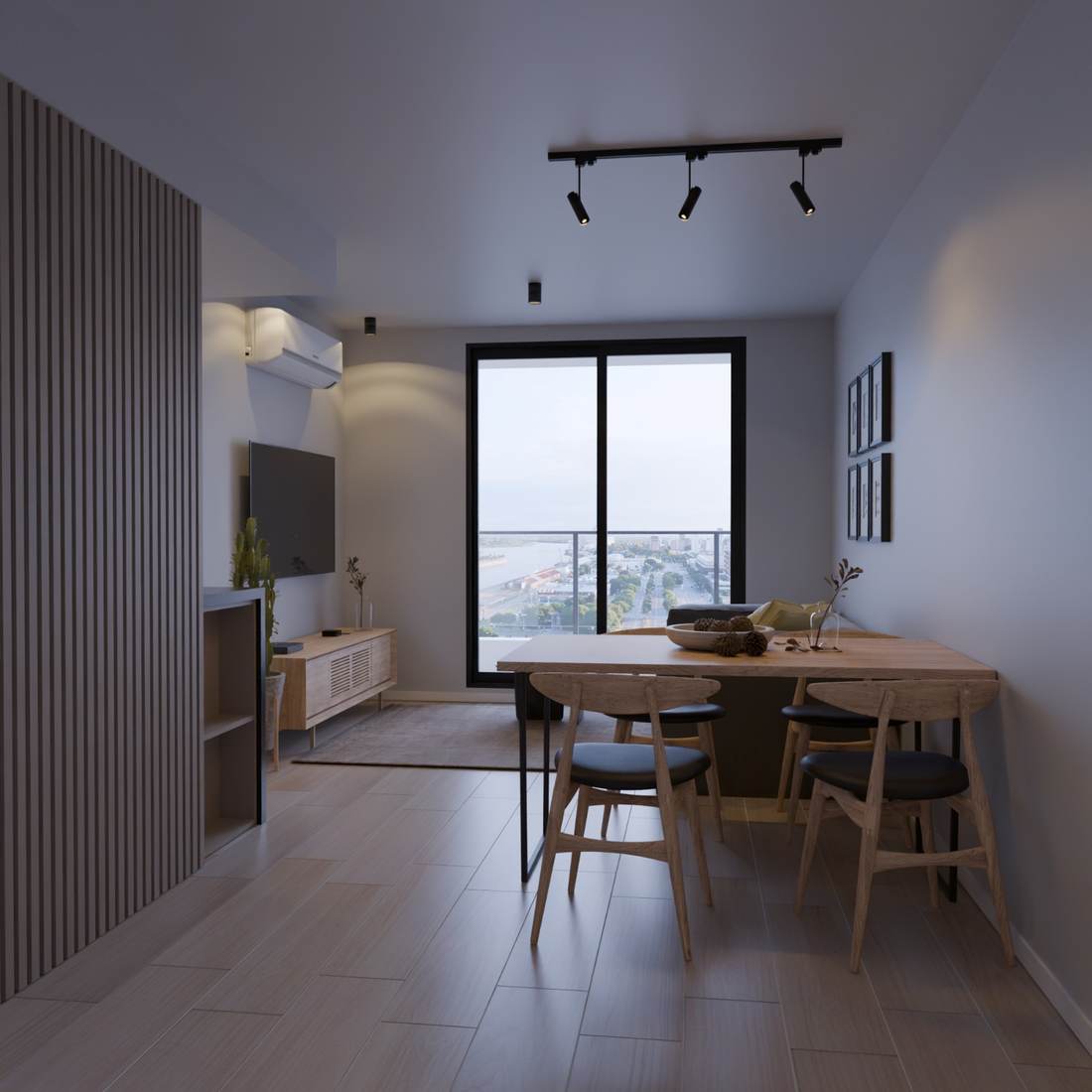Departamento de un dormitorio con vista al río